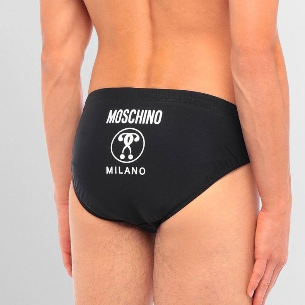 MOSCHINO Black & White Swim Briefs Size: XL - NWT